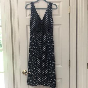 Black dress w ivory polka dots